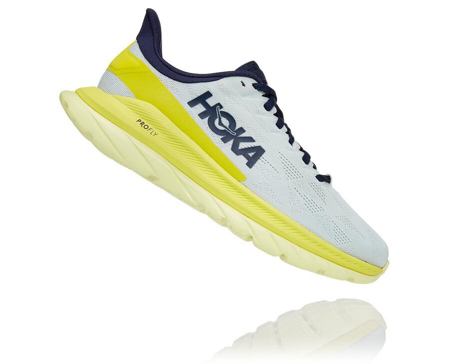 Running Shoes Womens - Hoka One One Mach 4 - White - ITXULEF-76